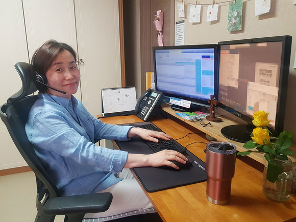 이효정 CJ텔레닉스 재택상담사. = 김이래 기자