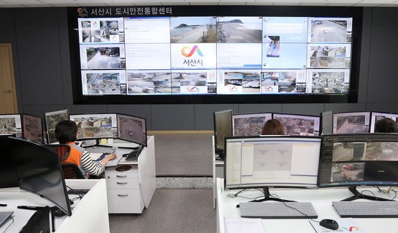 CCTV 통합관제시스템 화면. ⓒ 서산시