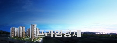 전남 광양시 성황도이지구에 704세대 '광양센트럴자이' 투시도 ⓒ GS건설