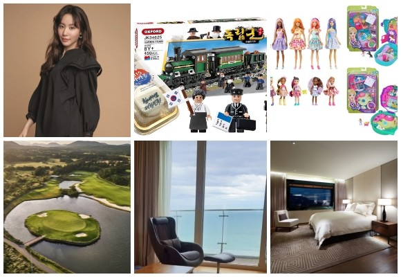 (왼쪽부터 시계방향) 더엣지 가을 시즌 신상품 출시, 세븐일레븐 8.15마카롱, 손오공 컬러리빌, 서울신라호텔 드리미 나잇 위드 덕시아나 패키지, 롯데리조트속초-세라젬 제휴 파우제 안마의자 비치, 해비치 딜라이트 골프 라이프 패키지. © 각 사