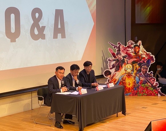 이성환 KT 5G·GiGA사업본부장(상무), 권기재 KT 5G서비스담당 상무, 이동재 KT 클라우드게임서비스 팀장. =박지혜 기자