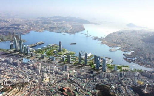 공항과 항만 그리고 철도 융합 무대로 부산이 떠오를 수 있는 바탕이다. 사진은 북항권역 재개발 상상도. ⓒ 부산항만공사