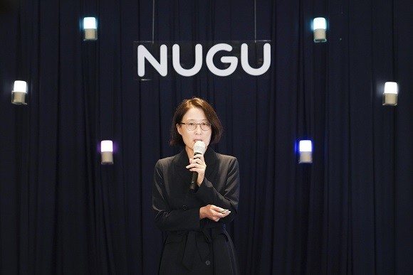 이현아 SK텔레콤 AI서비스단장이 'T전화x누구'에 대해 설명하고 있는 모습. ⓒ SK텔레콤