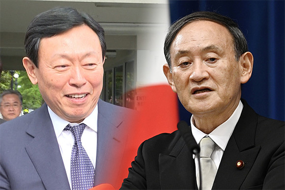 신동빈 롯데그룹 회장이 국내 기업인 중 처음으로 스가 요시히데 일본 총리를 만났다. ⓒ 프라임경제