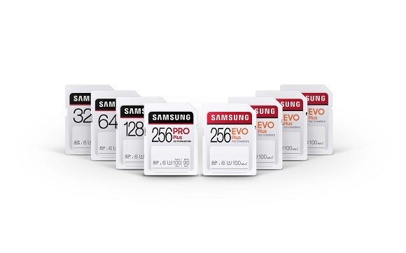 삼성전자 SD카드 'PRO Plus'와 'EVO Plus'. ⓒ 삼성전자