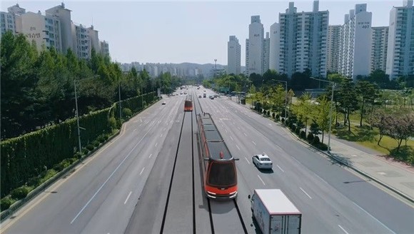 대전트램 기본계획 승인 사업추진 가속화 2호선 조감도(계백로). ⓒ 대전시