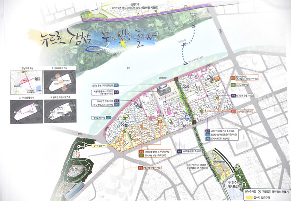 진주시 도시재생 뉴딜사업 강남지구 계획도. ⓒ 진주시