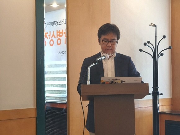 오영섭 코퍼스코리아 대표는 3일 열린 기업공개 기자간담회를 갖고 코스닥 시장 입성에 대한 계획을 밝혔다. = 양민호 기자