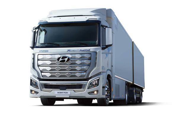엑시언트 수소전기트럭(XCIENT Fuel Cell)의 모습. ⓒ 현대자동차