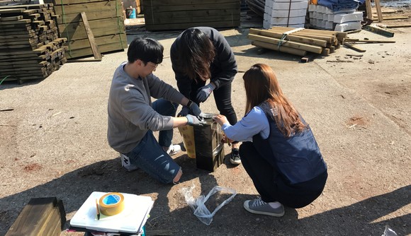 목재제품 품질단속 합동점검 모습. ⓒ 산림청