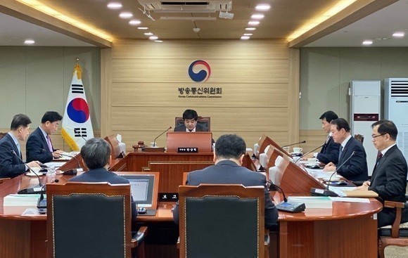 방송통신위원회 전체회의 모습. = 박지혜 기자