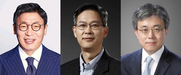 이재승 생활가전사업부장 사장(왼쪽부터)과 이정배 메모리사업부장 사장, 최시영 Foundry사업부장 사장. ⓒ 삼성전자