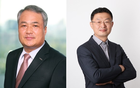 (왼쪽)이석로 한국투자밸류자산운용 대표이사, 황만순 한국투자파트너스 대표이사. ⓒ 한국투자증권