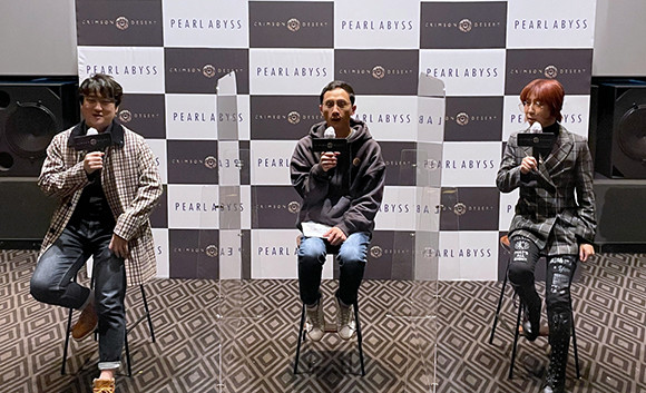 (좌측부터) 채효석 액션 디렉터, 정환경 공동 프로듀서, 이성우 공동 프로듀서. ⓒ 펄어비스