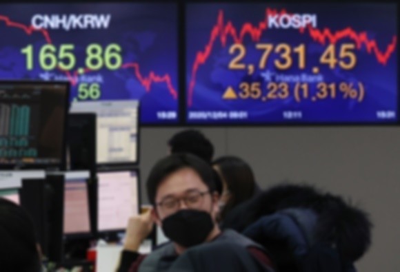 지난 4일 코스피지수는 전날 종가보다 35.23p(1.31%) 오른 2731.45에 거래를 마쳐 사상 처음으로 2700선을 돌파했다. ⓒ 연합뉴스