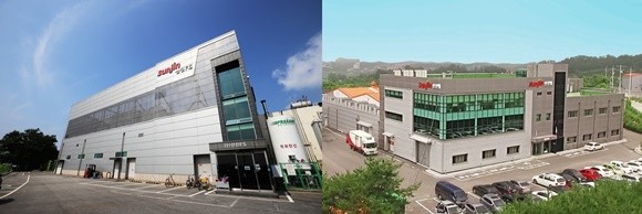 (왼쪽부터) 선진FS(경기 이천 소재)∙선진햄(충북 음성 소재) 육가공 공장. ⓒ 선진