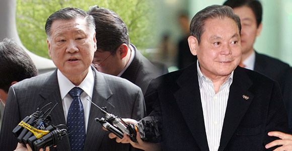 고 이건희 삼성그룹 회장과 정몽구 현대자동차그룹 명예회장. ⓒ 연합뉴스