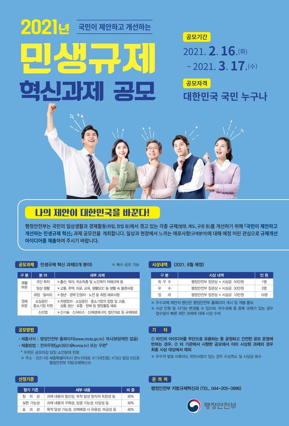 2021년 민생규제 혁신과지 공모 포스터. ⓒ 보령시