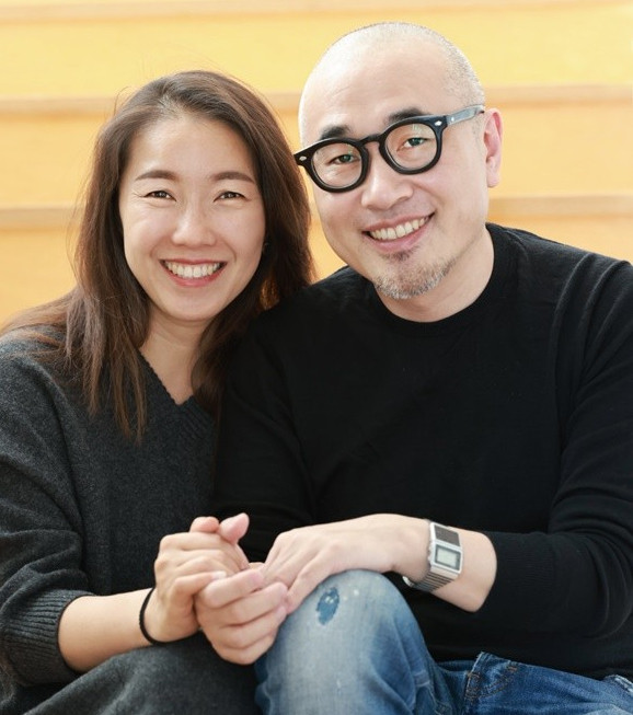 지난달 더기빙플레지 홈페이지에 219번째 기부자로 등록된 김봉진(오른쪽), 설보미 부부. ⓒ 우아한형제들