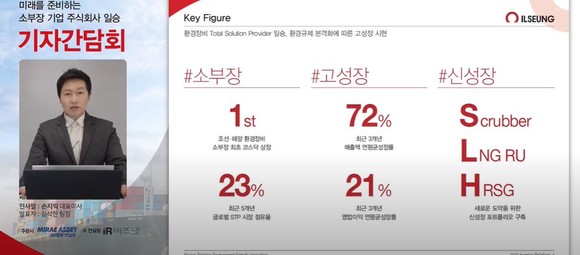 김석현 일승 팀장이 유튜브를 통해 IPO 기자간담회를 진행하고 있다. ⓒ 유튜브 비즈넷TV 캡처