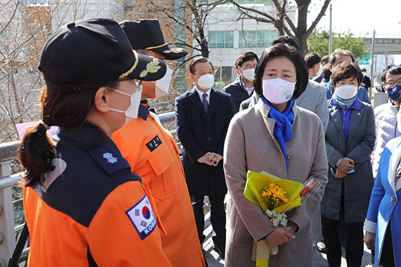 박영선 더불어민주당 서울시장 후보는 22일 광진구 일대를 방문했다. ⓒ 박영선 더불어민주당 서울시장 후보