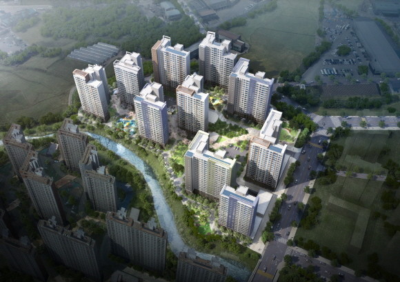 효성중공업이 아산시 음봉면 산동리에 분양하는 '해링턴 플레이스 스마트밸리'는 천안시와의 경계 인근에 자리 잡고 있어 두 지역을 한걸음에 누릴 수 있는 장점을 갖췄다. © 효성중공업