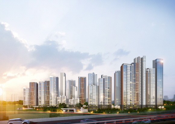 GS건설 컨소시엄이 인천 미추홀구 용마루구역 1블록에 선보이는 '용현자이 크레스트'는 전용면적 59~84㎡ 총 2277가구(지구주민 우선 공급 제외 일반 분양 1499가구)로 조성된다. © GS건설