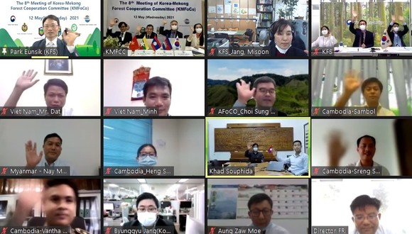 지난 12일 한·메콩 산림협력센터와 아시아산림협력기구가 온라인으로 공동 협력을 강화했다. ⓒ 산림청