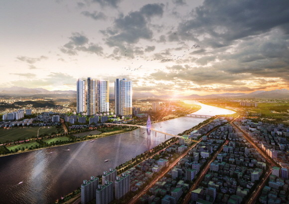 HN(舊 현대비에스앤씨)이 10년 이상 노후 비율이 77.6%에 달하는 경기 여주에 '썬앤빌 더 시그니처'를 분양한다. © HN