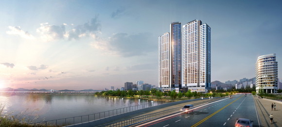 '춘천 파밀리에 리버파크' 투시도. ⓒ 신동아건설