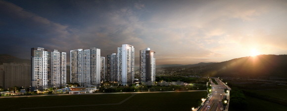 포천 금호어울림 센트럴은 전 타입에서 순위 내 마감에 성공하면서 포천에서 나온 두 번째 청약 마감 단지 타이틀을 확보했다. © 금호건설