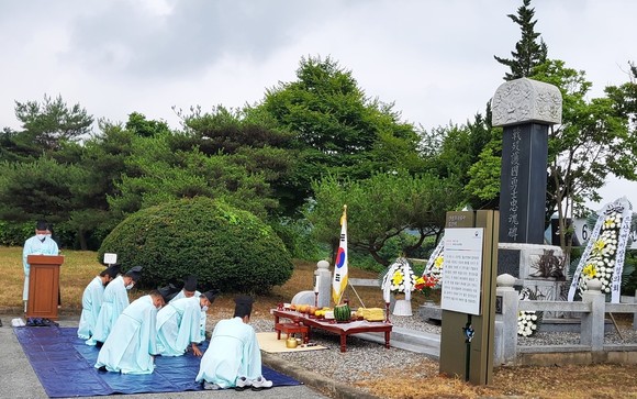 지난 24일 개최한 제71주년 6·25전쟁 전몰호국용사 추모제 모습. ⓒ 부여군