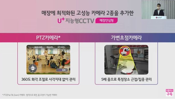 LG유플러스가 13일 개최한 온라인 기자간담회를 통해 지능형 CCTV에 대해 설명하고 있다. ⓒ LG유플러스