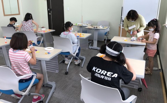 웅진도서관 여름방학 프로그램 운영 모습. ⓒ 공주시