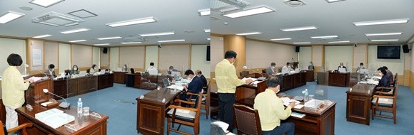 광양시의회 총무위원회(왼쪽)와 산업건설위원회가 제1회 추가경정예산안을 심사했다. ⓒ 광양시의회