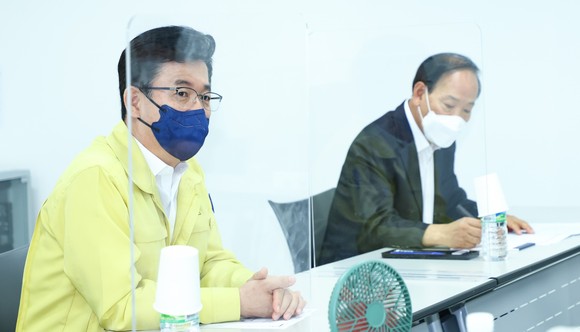 허태정 대전시장은 29일 지역 청년예술인들과 간담회를 개최하고 있다. ⓒ 대전시