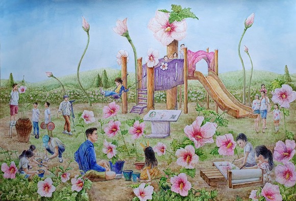 꿈을 심는 무궁화 그림대상(일반부). ⓒ 산림청