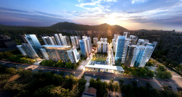 DL이앤씨가 리모델링 시장 복귀 2달만에 누적 수주 1조를 넘어섰다. 사진은 지난 6월 시공사로 최종 선정된 산본 율곡아파트 조감도. © DL이앤씨