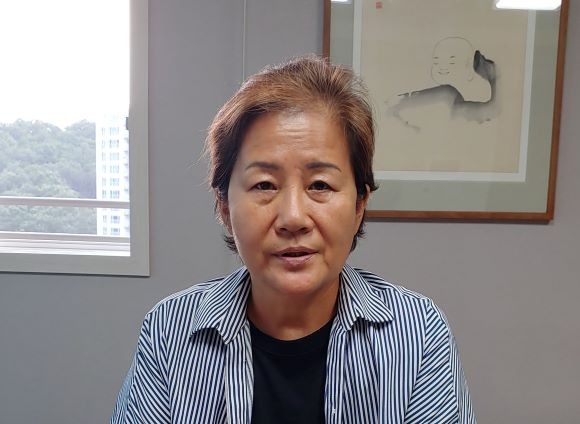 이정자 보암모 대표가 삼성생명 암 보험금 지급 관련 지난 6일 기자회견 이후 인터뷰를 통해 보암모의 향후 계획을 전했다. = 김기영 기자