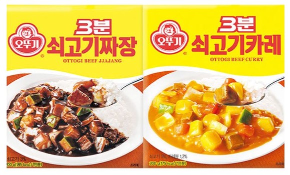 오뚜기가 3분 쇠고기 카레와 짜장 제품 등의 가격을 23.1% 인상한다. ⓒ 오뚜기