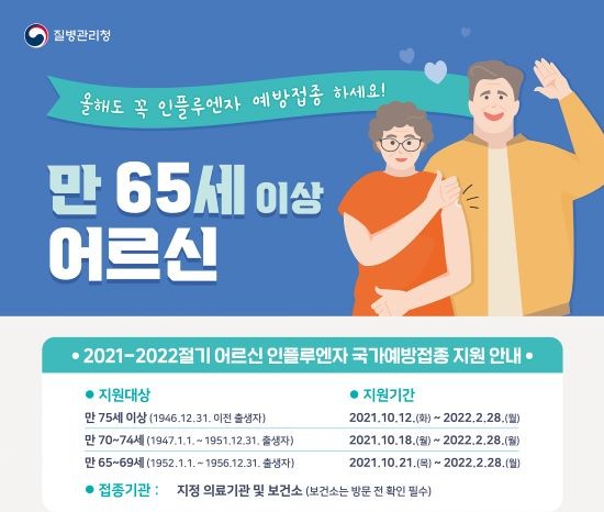 독감 예방 접종 홍보 웹페이지. ⓒ 화순군