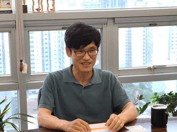 윤완수 웹케시그룹 부회장은 "이미 포화상태가 된 스마트 기기 기반 비즈니스가 아닌 AI음성 기술 기반의 새영토를 개척할 때"라고 강조했다. = 김기영 기자