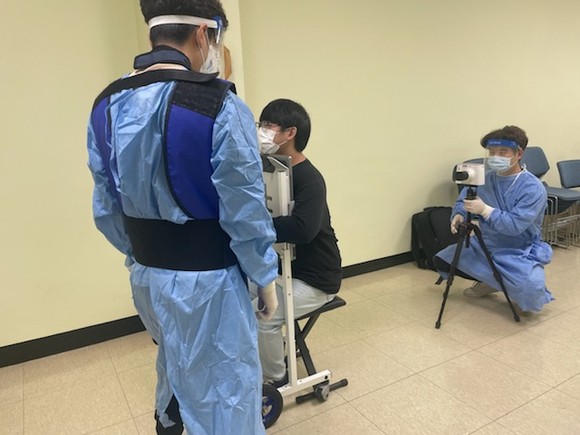 의령보건소가 취약계층 결핵 무료이동검진을 실시하고 있다. ⓒ 의령군
