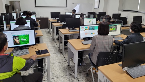 농업대학 온라인 교육 모습. ⓒ 당진시