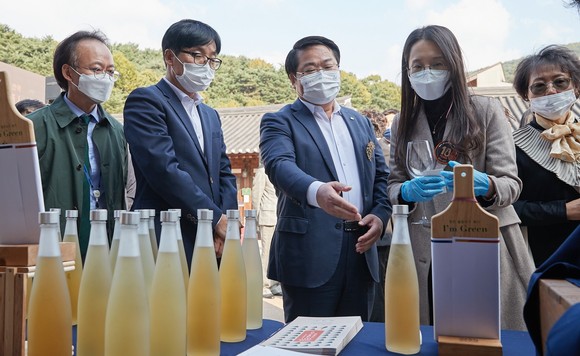가양주 경연대회 진행 장면. ⓒ 아산시