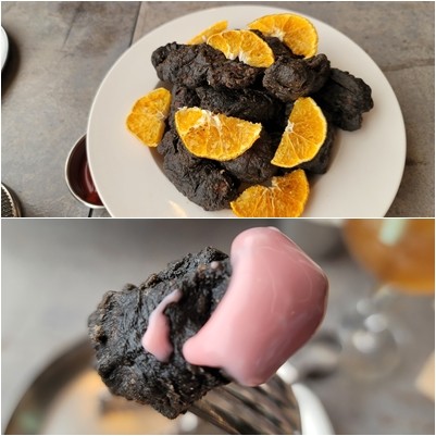 BBQ에서 선보인 신제품 '까먹(물)치킨'. =윤수현 기자