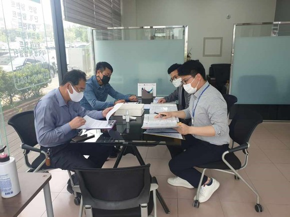 상반기 자동차대여(렌터카) 사업자 합동점검 모습. ⓒ 대전시