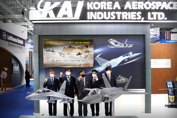 국산항공기 수출 Team Korea 행사 부스. ⓒ 한국항공우주산업