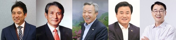 왼쪽부터 강기태·김봉학·윤상기·이정훈·하승철. ⓒ 프라임경제