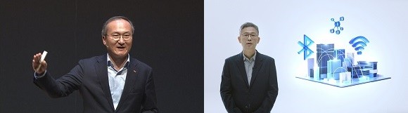 이석희 SK하이닉스 사장(좌)과 이정배 삼성전자 사장(우)이 반도체의 날과 한국반도체산업협회 창립을 기념하는 기념식에 참석했다. ⓒ 각 사